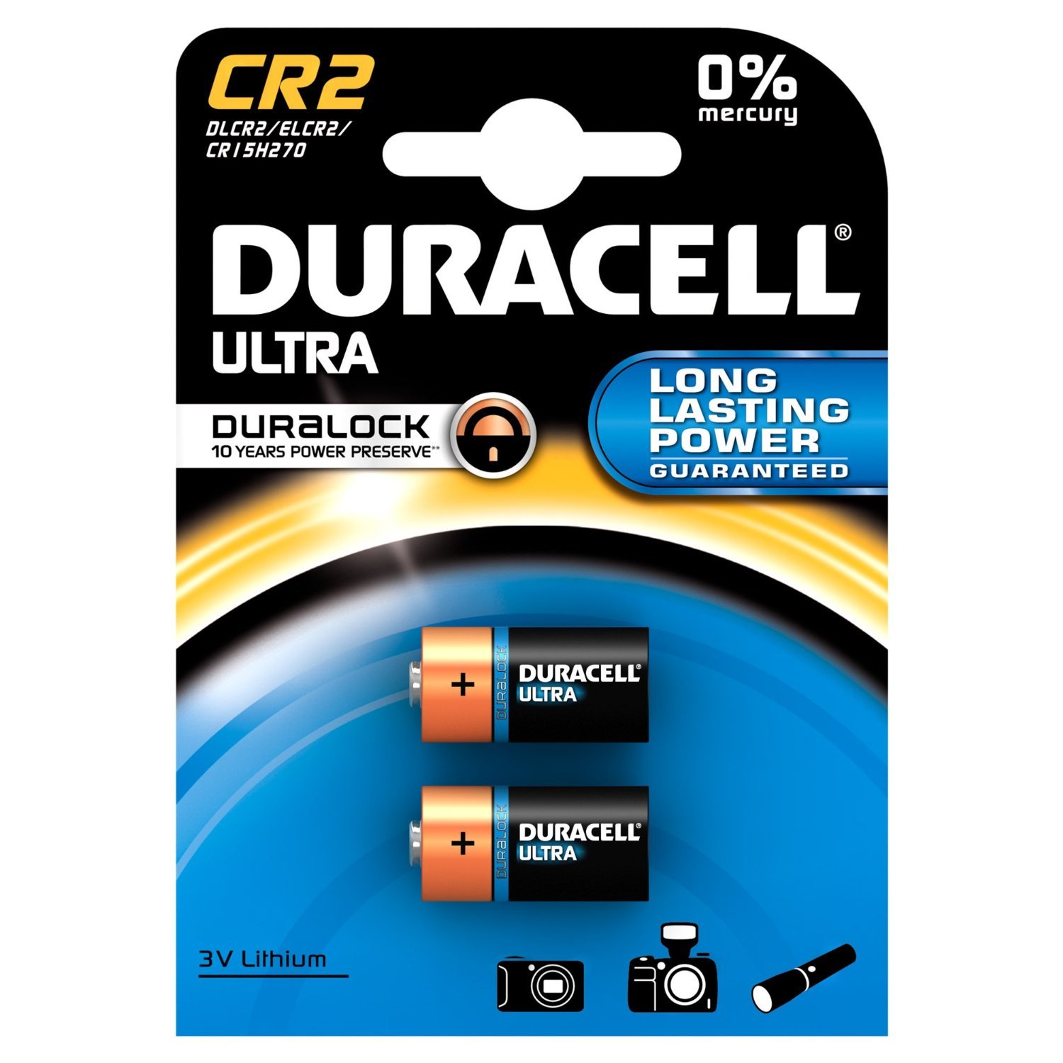 10 x Duracell Specialties Lithium battery CR2 2-pack
