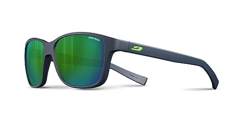 Julbo Sunglasses J 475 Powel 1112 Acetate Plastic Matt Blue Black with Green Mirror Effect