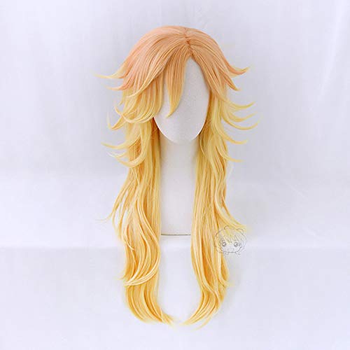 Douma Anime Kimetsu No Yaiba Heat Resistant Synthetic Hair Cosplay Wig Halloween Hair+ Wig Cap