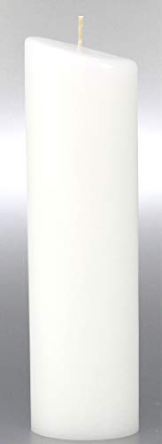 Kerze Oval, Weiss für Taufe 24x6 cm - 8615 - Kerzenrohling zum Basteln und Verzieren mit Karton zur Aufbewahrung.