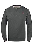 !Solid Benn O-Neck Herren Sweatshirt Pullover Pulli mit Rundhalsausschnitt, Größe:M, Farbe:Med Grey (8254)