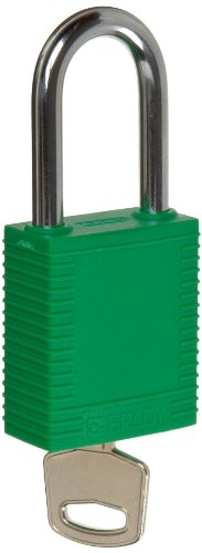 Brady Kunststoff Lockout/tagout Vorhängeschloss, Schlüssel verschiedene, 1-3/10,2 cm Länge, 1-1/5,1 cm Bügel Clearance, grün, 6