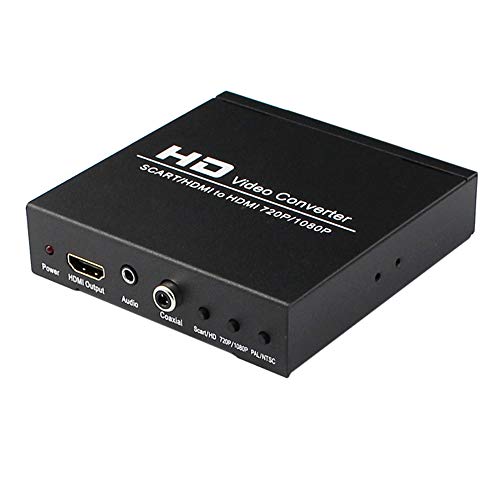 RCA + S-Video + Scart auf HDMI/Scart + HDMI zu HDMI + AUX + Koaxial Video Konverter Switch Box