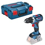 Bosch Professional 18V System Akku Bohrschrauber GSR 18V-60 C (max. Drehmoment: 60 Nm, max. Schrauben-Ø: 10 mm, Connect Ready, in L-BOXX 136, schwarz, blau, rot