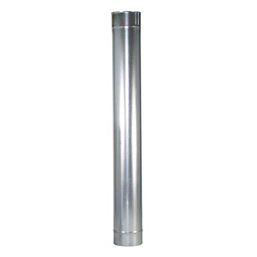 Ø 150 mm Lüftungsrohr Länge 100 cm für runde Rohrsysteme aus galvanisierten Stahl
