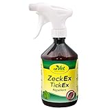 cdVet ZeckEx Zeckenabwehr-Spray 500 ml - Sofortschutz mit Langzeitwirkung für Mensch und Tier, natürliches Zeckenmittel ohne synthetische Zusatzstoffe, dermatologisch getestet