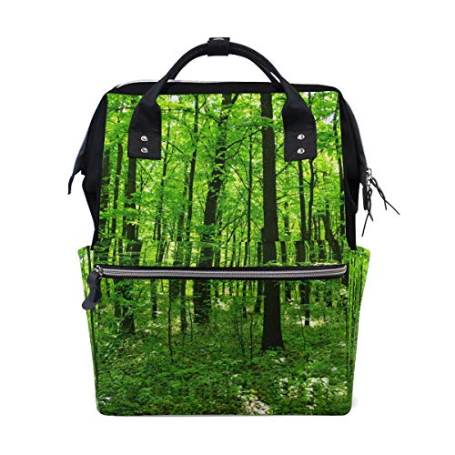 Big Joke Wickelrucksack Herbstbaum grün Multifunktions-große Kapazität Baby Wickeltasche Reißverschluss Casual stylisch Reise Rucksäcke für Mama Papa Baby Pflege