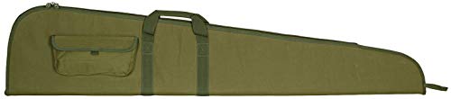 Akah Büchsenfutteral mit Zieloptik 128 cm Oliv/grün Gewehrfutteral mit aufgesetzter Außentasche (25x10 cm) Waffenfutteral