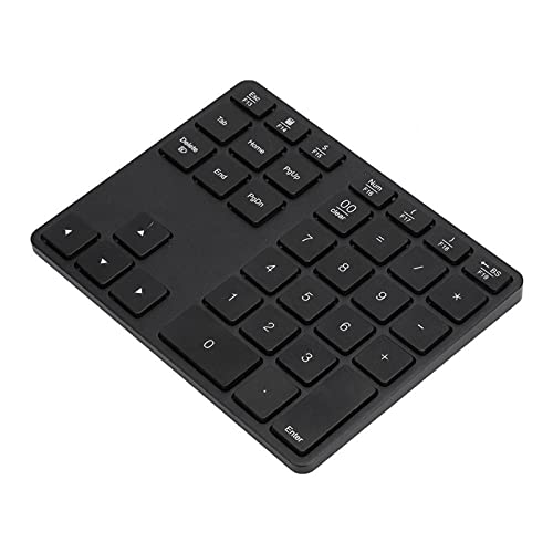 Zifferntastatur, Aluminiumlegierung 35-Tasten Ultradünne universelle drahtlose Bluetooth 5.0-Minitastatur für Windows 8 / 8.1 / 10 für Mac OS-System(schwarz)