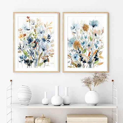 CULASIGN 2 Stück Modern Poster Set, Abstrakt Blumen Wandbilder Aesthetic Bilder Leinwandbilder, Ohne Rahmen Bilder für Wohnzimmer (50 x 70 cm)