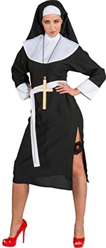 Orlob Fasching Kostüm Damen Nonne - Kleid mit Haube, Gürtel (38/40)