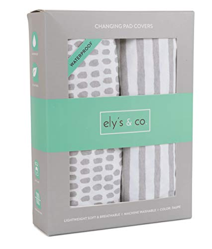 Ely's & Co. Wasserdichtes Bettlaken für Babybett, keine Notwendigkeit für Matratzenauflage oder -schoner, Taupe