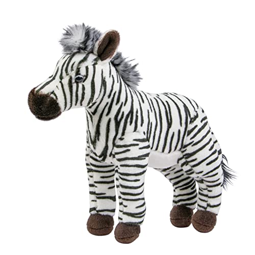 Kuscheltier Zebra, stehend, 31 cm, schwarz/weiß, Plüschzebra