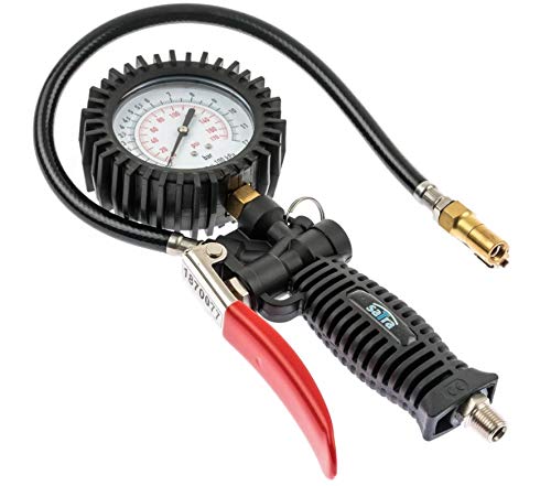 Satra S-TG18 | Druckluft Reifenfüller mit Manometer Reifenfüllgerät für Kompressor