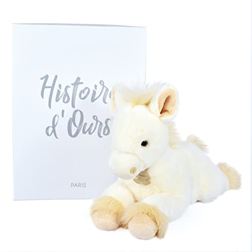 Histoire d'ours - Plüschtier Pferd liegend – cremefarben – 35 cm – A la Campagne – HO3147