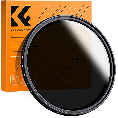K&F Concept® Slim HD Neutrale Dichte Graufilter 67mm Variabler ND Filter ND2 ND400 mit Reinigungstuch