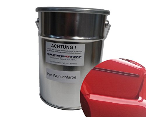 Lackpoint 0,5 Liter Spritzfertigen Wasserbasislack für VW Audi LY3D Rot Autolack