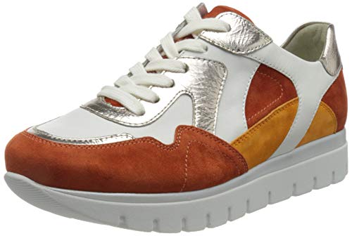 Semler Damen Silvia - H Sneaker, Mandarine Weiss Puder Orange, 38 EU