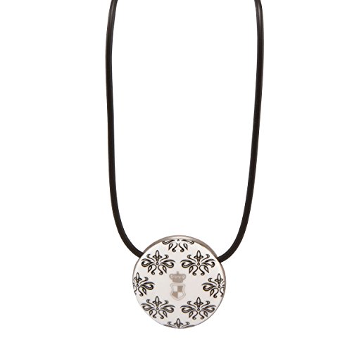 Goebel Floral Halskette, Fine Bone China, schwarz-weiß, 4 cm