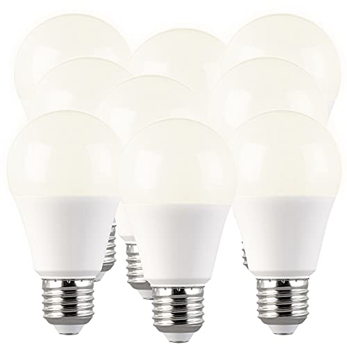 Luminea LED-Glühbirne E27: 9er-Set LED-Lampen, E, 9 W, E27, warmweiß, 3000 K (LED-Leuchte E27)