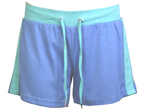 Consult-Tex Damen Schlafanzughose kurz Pyjamahose Sweatshorts Relaxhose mit Kordelzug DW300 (Blau, 36-38)