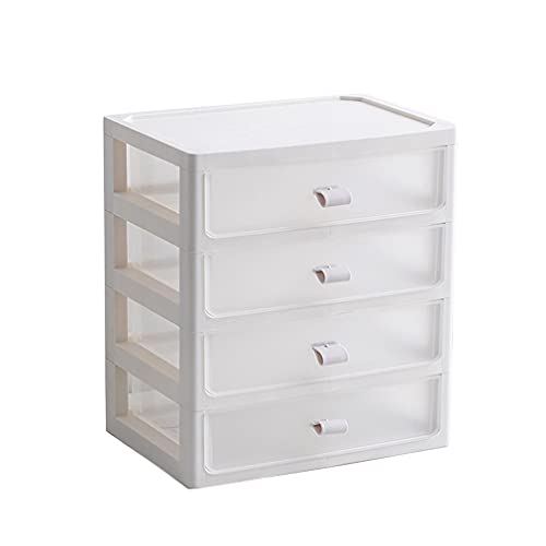 Schubladenbox Desktop Cabinet Desk Organizer Kunststoff-Aufbewahrungsschrank Briefpapier Aufbewahrungsbox Schmuckschatulle, L26 x B18 x H29 cm
