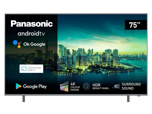 Panasonic TX-75LXW724 189 cm LED Fernseher (75 Zoll, HDR Bright Panel, 4K Ultra HD, Triple Tuner, HDMI, USB, Smart TV), Silber