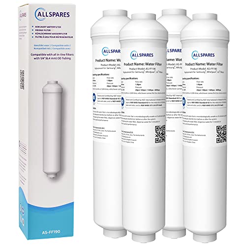 Samsung/Whirlpool Kompatibel Kühlschrank Wasserfilter von AllSpares DA29-10105J / USC100 / HAFEX - 4 Wasserfilterpatronen