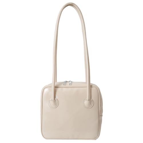 LYEAA Damen-Umhängetasche, große quadratische Handtasche – Handtasche aus PU-Leder im Retro-Stil mit viel Platz für den Alltag