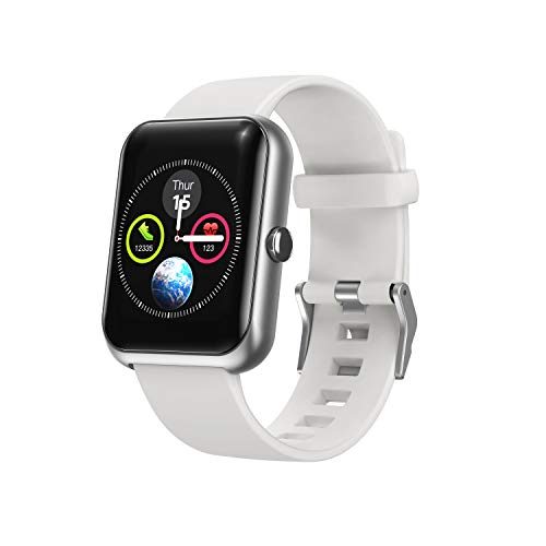 Hi5 10434 S20 Fitness Armband Uhr Touchscreen SmartWatch mit IP68 wasserdicht, Aktivitäts-Tracker, Silber, 140 g
