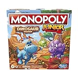 Hasbro Gaming Monopoly Junior-Dinosaurier-Edition, Brettspiel, 2-4 Spieler, mit Spielsteinen zum Thema Dino, ab 5 Jahren (Amazon Exclusive)