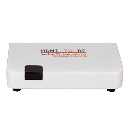 Lazmin HDMI zu RF Koaxial Konverter Box, 1080P Video Adapter Unterstützungseingang HDMI Auflösung: 480I/480P/576I/576P/720P/720I/1080I/1080P(EU-Stecker)