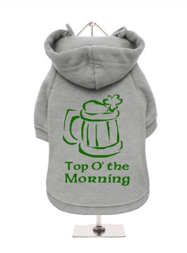 "St. Patrick: Top O The Morning" UrbanPup Hunde Sweatshirt (grau/grün)