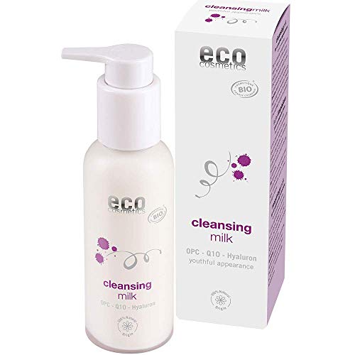 eco cosmetics ECO Antioxidans Reinigungsmich, Bio Cleansing Milk mit OPC, Q10 und Hyaluronsäure, vegane Gesichtsreinigung, jeder Hauttyp, 1x 100ml