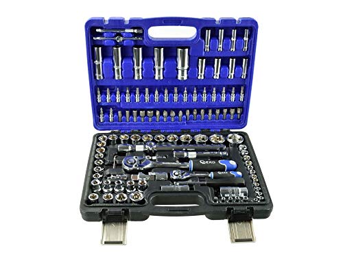 Geko G10101 Mechanik Tools Set poliert CRV 108 Stück, mehrfarbig