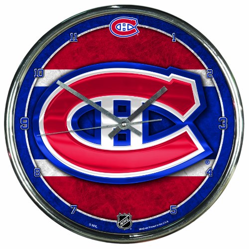 Wincraft NHL Montreal Canadiens Chrome Clock, 12" x 12"