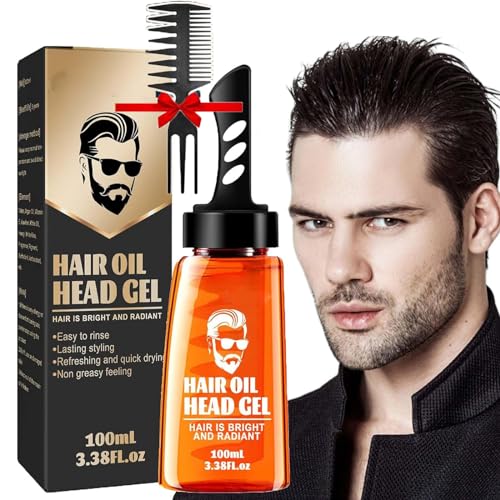 Bomstore Hair Wax Gel, Hair Wax Gel with Comb, 2 In 1 Hair Wax Gel with Comb, Hair Oil Head Gel, Hair Oil Head Gel, Hair Oil Head Gel with Comb, Bomstore (1 PCS)