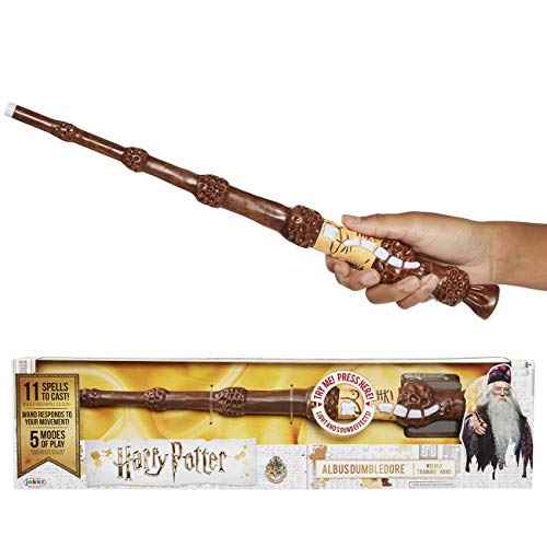 HARRY POTTER 73212 Dumbledore's magischer Zauberstab mit Funktion, 38 cm, braun, Hand/A