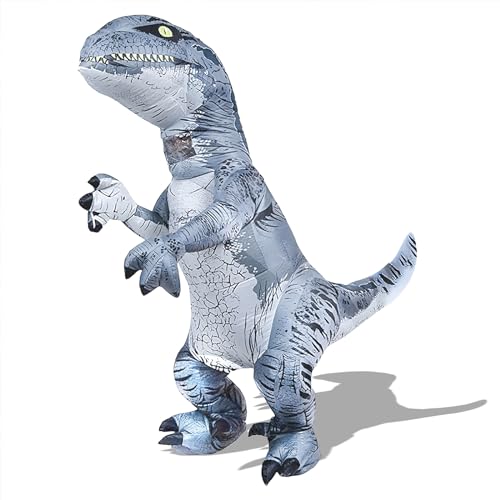 PARAYOYO Aufblasbare Kostüm Dino Kostüm Erwachsene Dinosaurier Kostüm Velociraptor Kostüm Halloween Kostüm