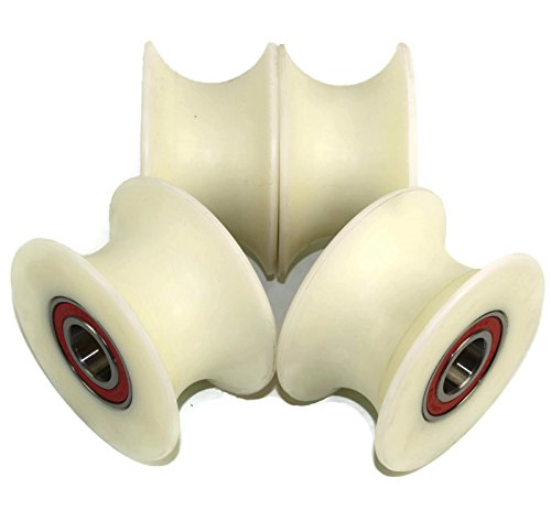 (80-43-20) 4 x 80 mm Durchmesser gefräste Nylon-Riemenscheiben verschiedene Nutgrößen Made in EU (43 mm Nut-20 mm Lager)