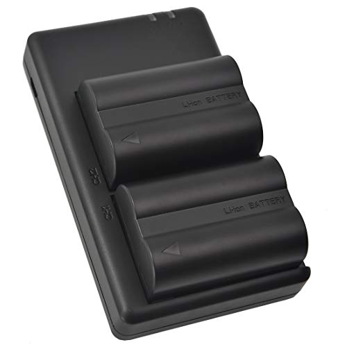 DSTE 2-Stück Ersatzakku Set BLM-1 PS-BLM1 Batterie + Dual-Ladegerät USB kompatibel mit Olympus E-1 E-3 E-30 E-520 C-5060 C-7070 C-8080