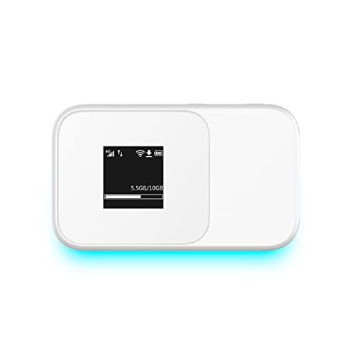 ZTE MF986D 4G+ MiFi, tragbares Reise-WLAN, entsperrtes LTE-Advanced Cat12/13 Mobile Wi-Fi Hotspot, Wohnwagen Wi-Fi, bis zu 32 WLAN-Geräte, langlebiger Akku - Weiß