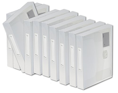 Rexel AZ2102027 Ice Dokumentenbox 25 mm, Aus hochwertigen, widerstandsfähigem PP mit Beschriftungstasche auf der Vorderseite und zusätzlichem Rückenetikett, klar