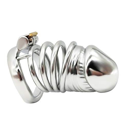 Keuschheitsgürtel, Keuschheitsgürtel Mann Keuschheitskäfig Cockringe Bequemes Cock Cage Peniskäfig Metall Chastity Cage,50mm