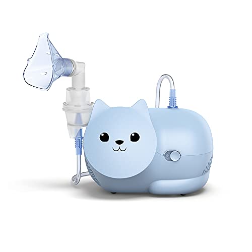 OMRON Nami Cat - kinderfreundliches Inhalationsgerät für Kinder, Inhalator zur Behandlung von Husten & Schnupfen, Bronchitis, Asthma und mehr