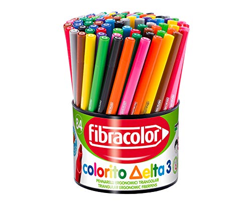 Fibracolor Colorito Delta 3 Dose 84 Fasermaler dreieckig fein 3 mm superabwaschbar