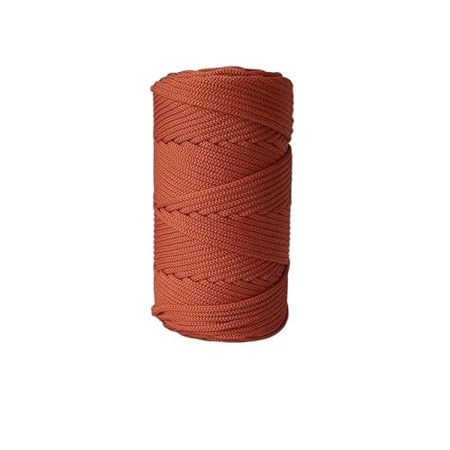 300 g, 4 mm, große Rolle, rundes Garn, Polyester-Nylon-Mischgewebe, Perlengarn, gesäumter Teppich, gewebtes rundes Seil, Farbverlauf-Bodenmattenlinie (Color : 36. Rust red)
