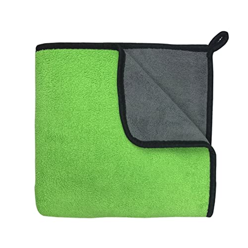 Haustierhundkatze Badetuch Absorbierendes Handtuch Schnelltrocknendes Badetuch (Color : Green, Größe : 60x30cm)