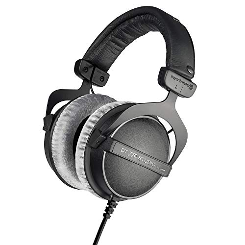 beyerdynamic DT 770 Pro Studio Kopfhörer - Over-Ear, geschlossene Rückseite, professionelles Design für Aufnahme und Überwachung (80 Ohm, grau)