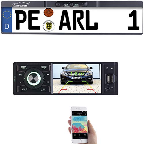 Creasono DIN1-Autoradio: MP3-Autoradio mit TFT-Farbdisplay und Funk-Rückfahr-Kamera (Autoradio mit Bildschirm)
